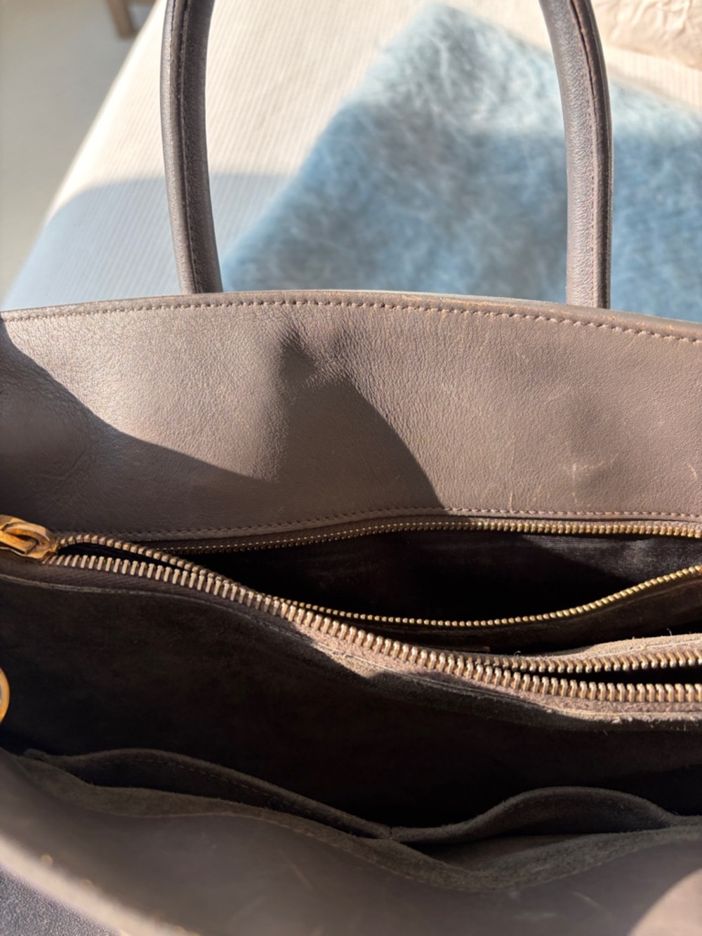 Saint Laurent Grey Leather Sac De Jour - Picture 5 of 13